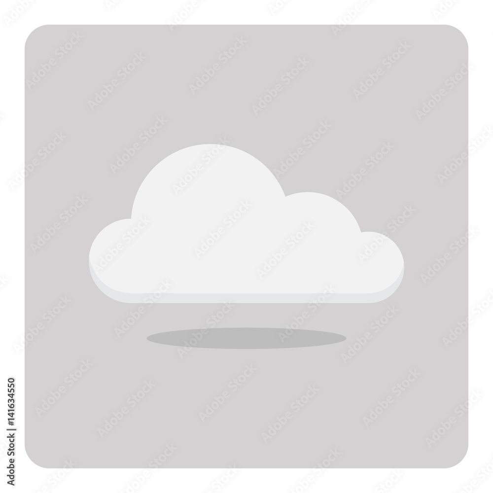 Vector of flat icon, Cloud on isolated background Vector of flat icon, Cloud on isolated background