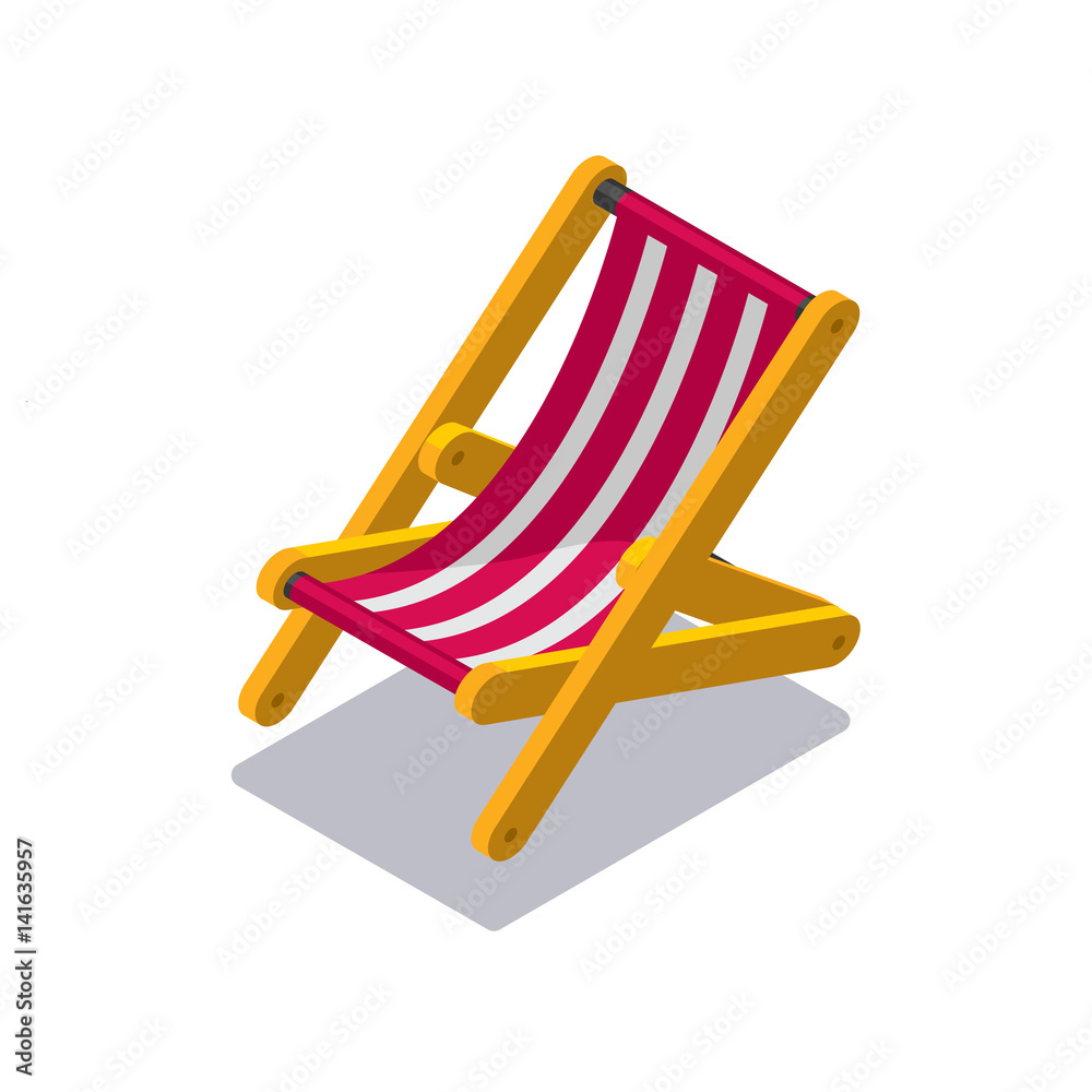 Isometric chaise-lounge icon
