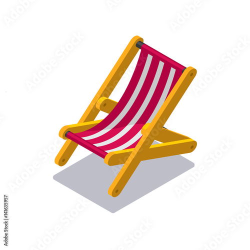 Isometric chaise-lounge icon