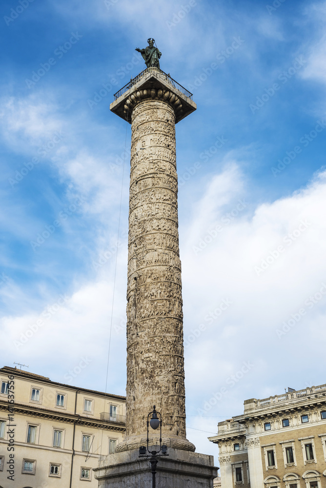 Marco Aurelio column in Rome, Italy