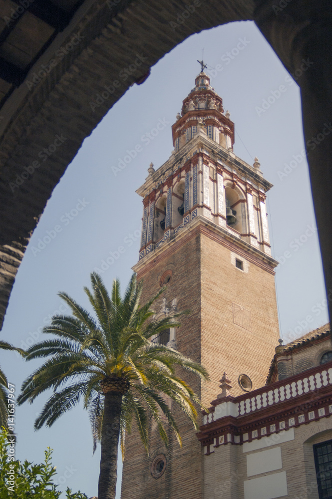 Detail of color and architecture in the city of Ecija, in Seville, Andalusia, Spain