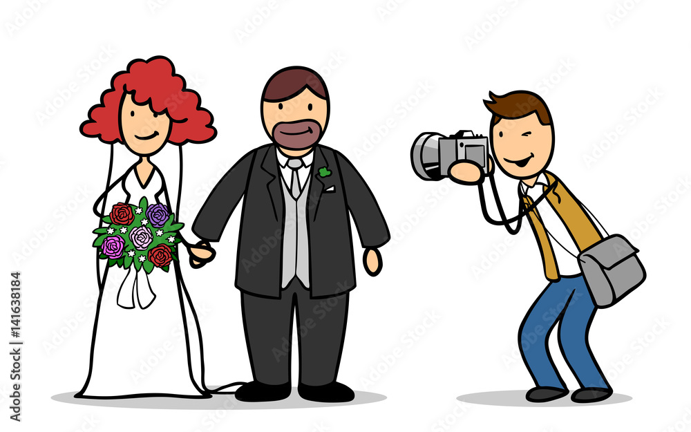 Hochzeitsfotograf macht Hochzeitsfotografie