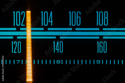 Dial Pointer Of Vintage Stereo Receiver