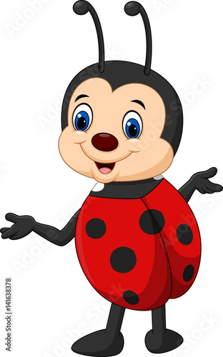 Cartoon ladybug posing 