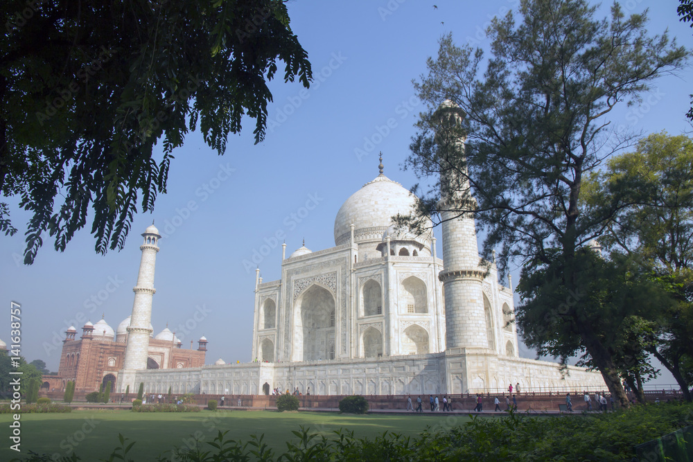 Obraz premium Taj Mahal, Ancient religious temple in India