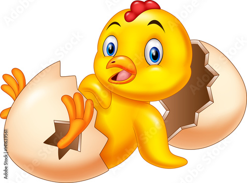 Cartoon new born chick
