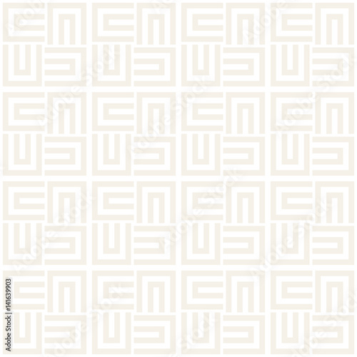 Repeating Geometric Stripes Tiling. Vector Seamless Monochrome Subtle Pattern