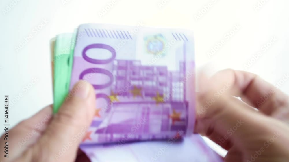 Holding Euro Money Banknotes Hands counting money Holding Euro Money Banknotes Hands counting money