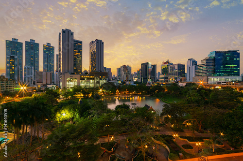 Sunset scence of Bangkok Panorama