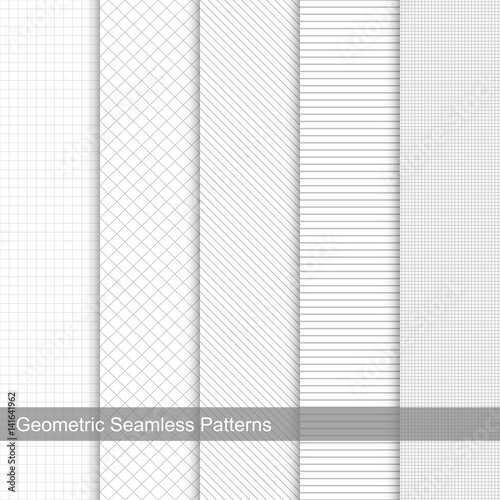 Geometric patterns - seamless vector collection. © ExpressVectors