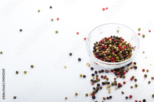 Peppercorns Isolated on White Background