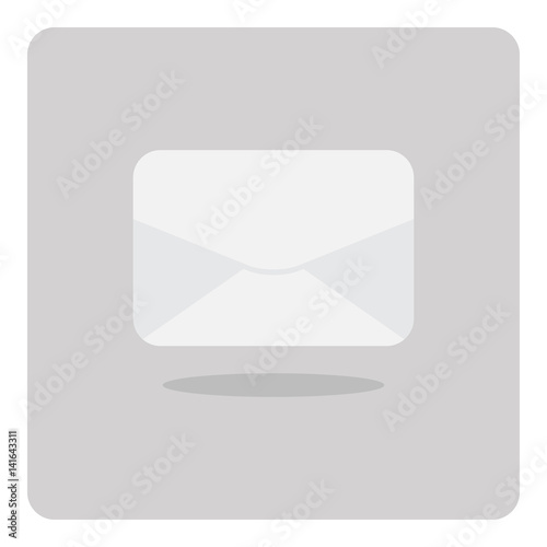 Vector of flat icon, Envelope on isolated background