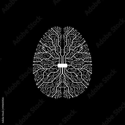 Black and white technology background