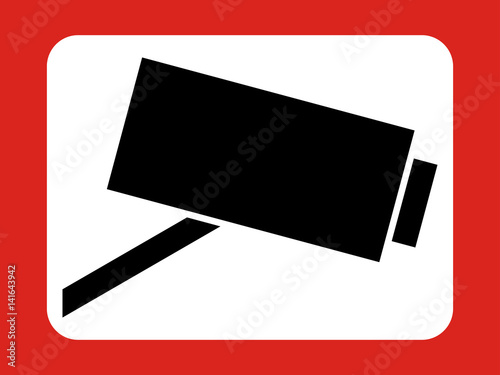 Video surveillance sign. CCTV. Observation camera.
