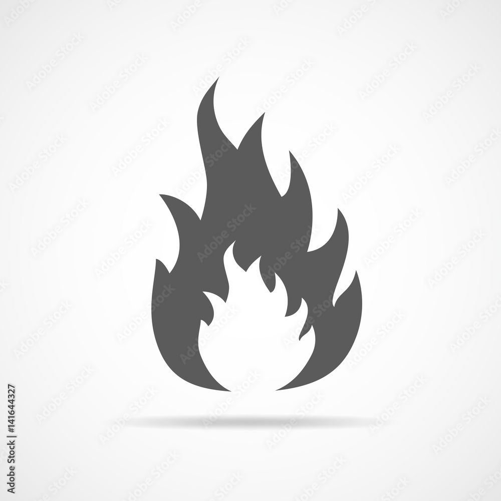 Fire flat icon. Vector illustration. Fire flat icon. Vector illustration.