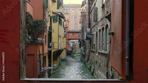 bologna famous sightseeing window on moline canal daytime photo