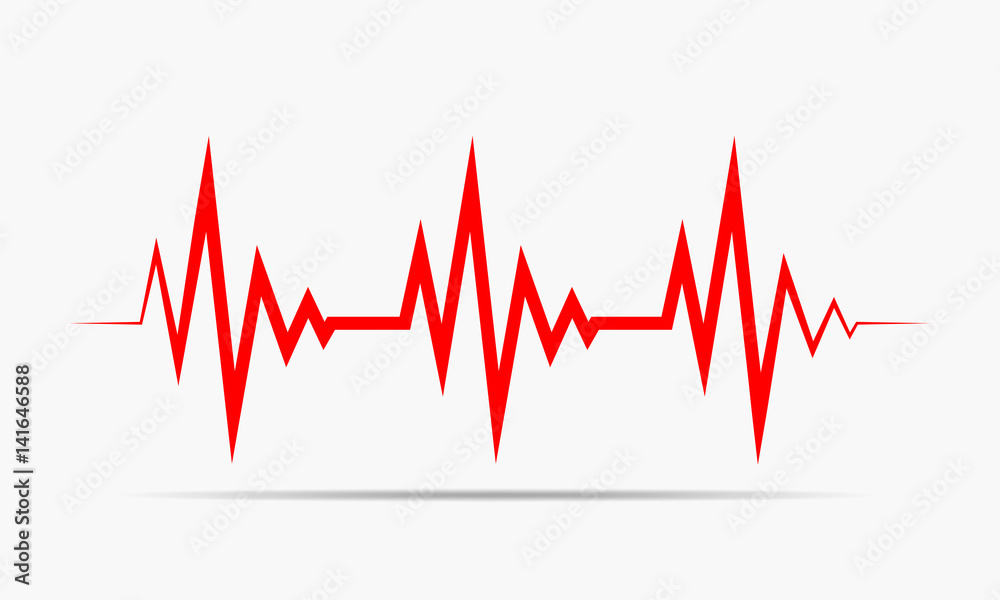 Heartbeat icon - vector illustration.