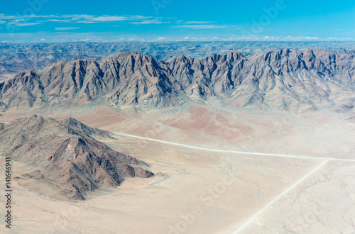 Naukluft-Gebirge und Namibrand aus der Luft, Namibia photo