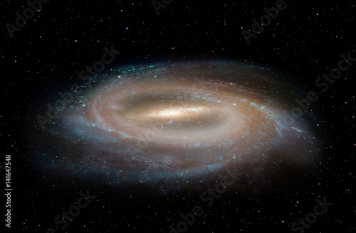 Fototapeta Naklejka Na Ścianę i Meble -  Our galaxy is milky way ( barred spiral galaxy NGC 1073, Milky Way galaxy has been amended as) 