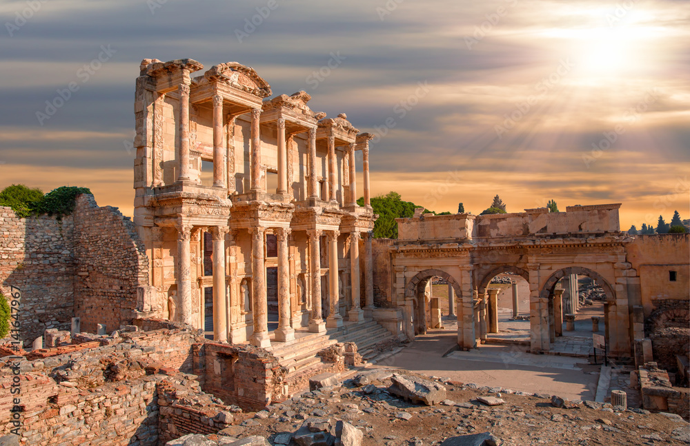 Naklejka premium Celsus Library in Ephesus, Turkey