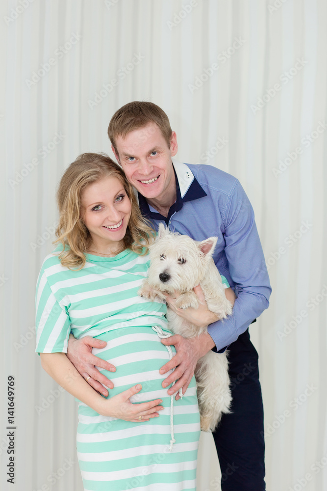 Future parents posing at home Future parents posing at home