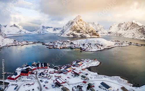 Reine, Aerial view. Lofoten Islands photo