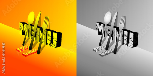 Shadow and wall menu template