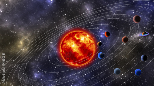 Solar System Digitally Generated Image