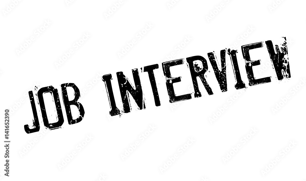 Job Interview rubber stamp. Grunge design with dust scratches. Effects can be easily removed for a clean, crisp look. Color is easily changed.