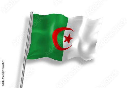 Drapeau d'Algérie en qualité vectorielle 