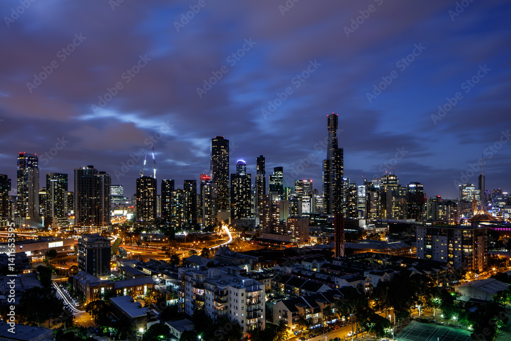 Melbourne - Australia, night skyline