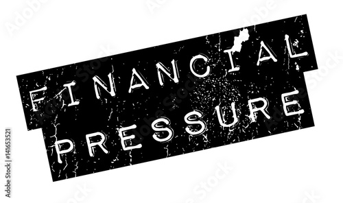 Financial Pressure rubber stamp. Grunge design with dust scratches. Effects can be easily removed for a clean, crisp look. Color is easily changed.