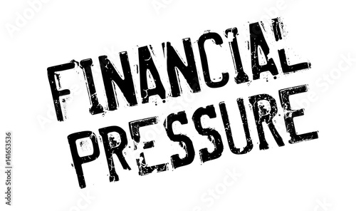 Financial Pressure rubber stamp. Grunge design with dust scratches. Effects can be easily removed for a clean, crisp look. Color is easily changed.