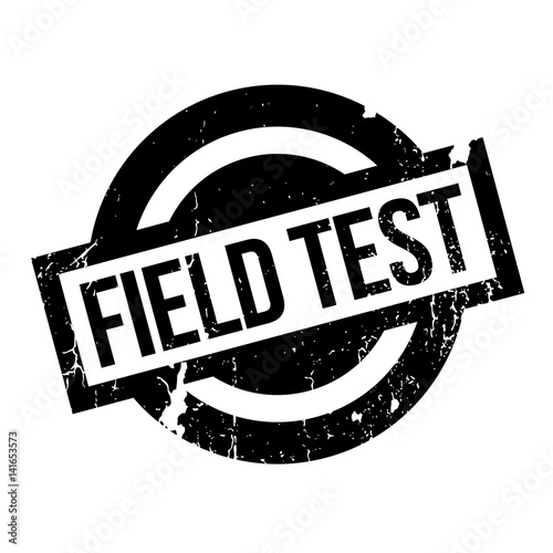 Field Test rubber stamp. Grunge design with dust scratches. Effects can be easily removed for a clean, crisp look. Color is easily changed.