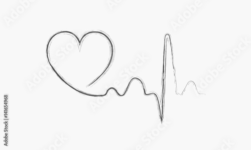 Heart icon. Vector illustration.