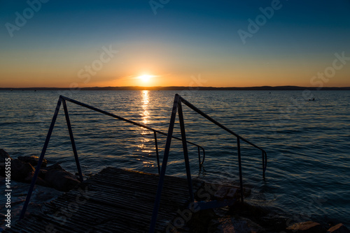 Sunset at lake Balaton