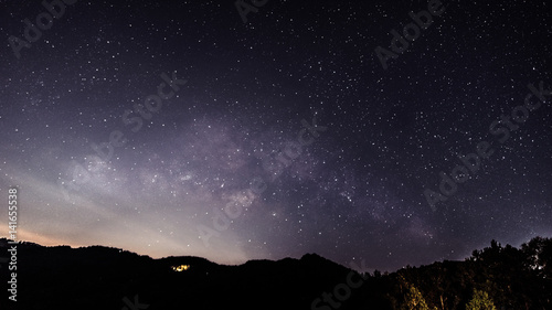 The Beautiful Milky Way at Sky Night. © Aris Suwanmalee