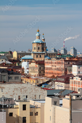 Old city and temple. Kazan, Russia
