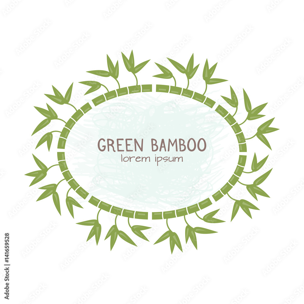 Obraz premium Bamboo stems decorative frame