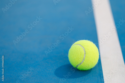 Tennis Ball Close up with Court Lines © kongsak