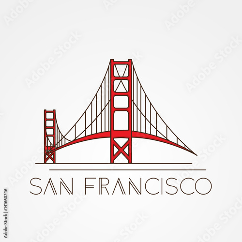 Golden Gate bridge - The symbol of US  San Francisco