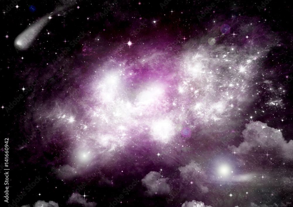 Naklejka premium galaxy in a free space