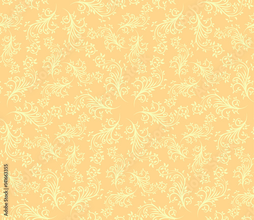 Vector seamless floral pattern. Modern stylish abstract texture.