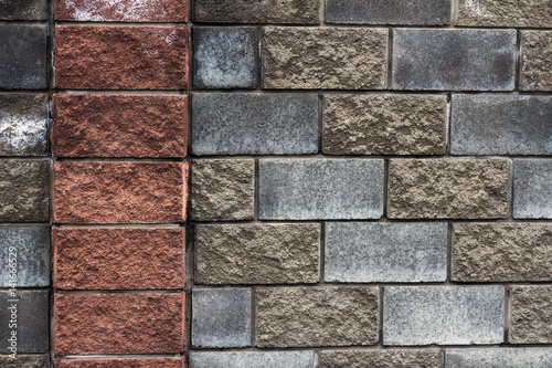 texture of the masonry brick red