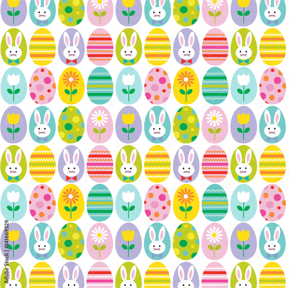 Obraz premium cute easter and and bunny background pattern