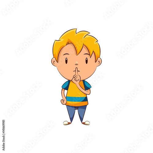 Kid silence gesture