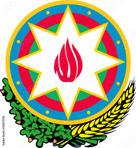 Coat of arms of Azerbaijan - vector illustration