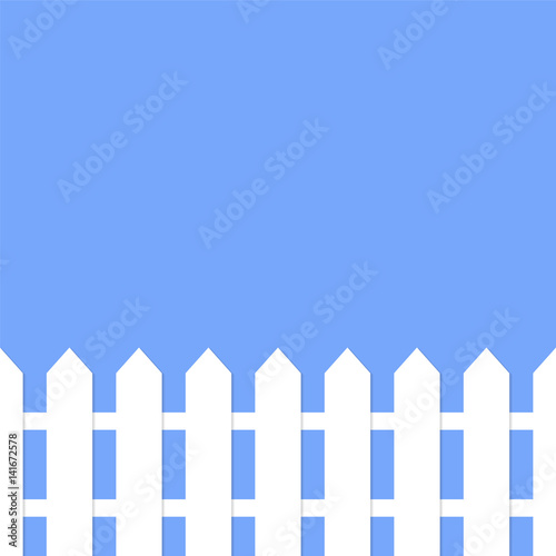 White fence. Vector