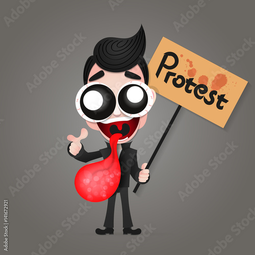 Protest demonstration people