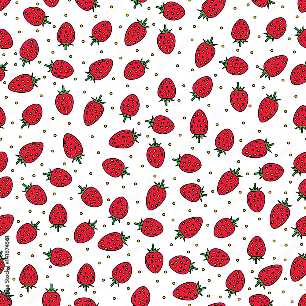 Strawberries seamles pattern Strawberries seamles pattern